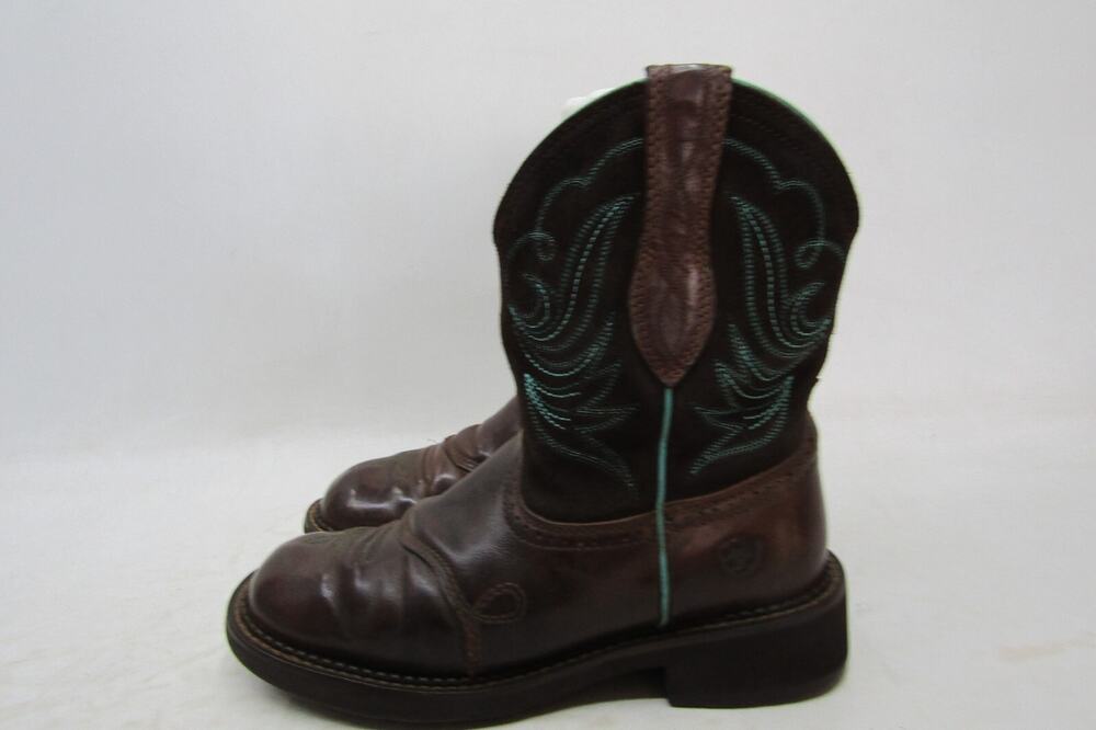Ariat Womens Size 8 B Brown Leather Stockman Cowboy Western Boots